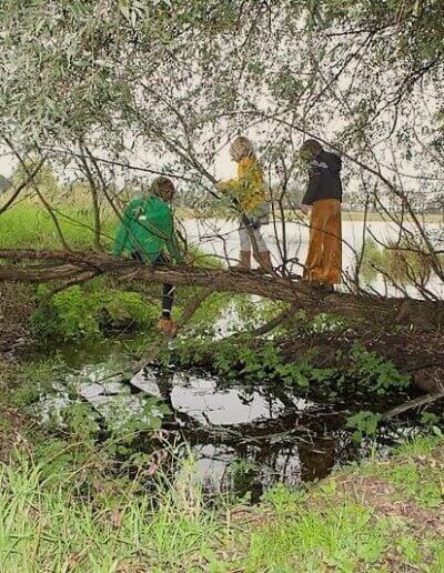 3 kinderen spelen in Woeste Willem Deventer ontwerper Nienke Nijhoff