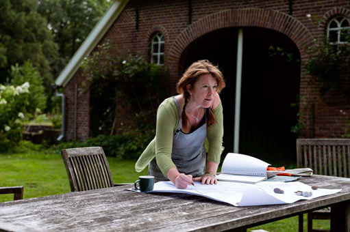 ter plekke alvast wat schetsen tuinontwerper uit Deventer schets ecologisch tuinontwerp voor natuurlijke en landelijke tuin in Vorden